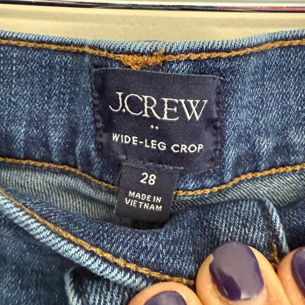J. Crew Wide Flare Cropped Jeans Women’s Size 28 - Picture 4 of 5